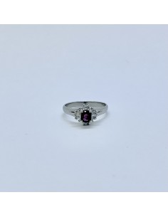 ANILLO CON RUBIES Y DIAMANTES